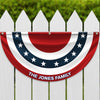 Custom Family Name America Non-Pleated Fan Flag TH10 896433