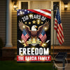 Custom Family Name 250 Years America Freedom With Eagles Garden Flag LM32 895209
