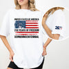 USA 250 Years of Freedom Sleeve Tee Shirt | Semiquincentennial Patriotic Tee HO82 901104