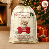 Custom Dog Photo Santa Sack Special Delivery Dog Christmas Gift Bag CH07 895760