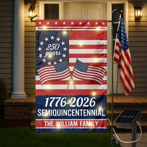Custom Family Name Semiquincentennial 250th Anniversary LED Garden Flag LM32 895867