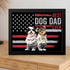 Custom Photo Best Dog Cat Dad Ever US Flag Picture Frame Father's Day Gift HA75 892076