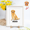 Custom Pet Portrait Photo Miniature Watercolor 2-Layered Wooden Plaque With Stand LM32 669529