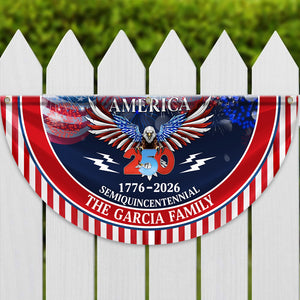 Custom Family Name 250 Years America Semiquincentennial Pleated Fan Flag TH10 898017