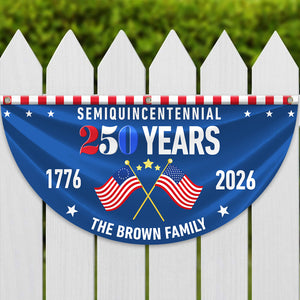 Custom Family Name 250 Years Semiquincentennial Pleated Fan Flag TH10 896429