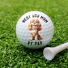 Personalized Best Dog Dad, Dog Mom By Par Golf Ball Gift For Golf Players HO82 900862