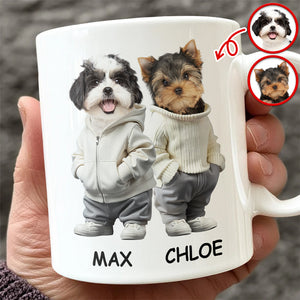 Custom Photo And Name Dog White Mug For Dog Pet Lovers HA75 897596