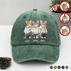 Custom Photo And Name Cat Washed Denim Baseball Cap For Cat Pet Lover HA75 897526