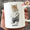 Custom Photo And Name Cat White Mug For Cat Pet Lovers HA75 897598