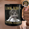 Custom Photo Look Who's Getting Married Black Mug - Personalized Bachelorette Gift HO82 903196