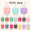 Personalized Teacher Name Embroidered Striped Tote Bag Back To School Gift CH07 911810
