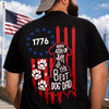 Custom Name Happy 250th Birthday To Best Dog Dad Dog Mom America Flag Back Dog Shirt LM32 669285