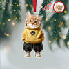 Custom Photo Cool Cat Career Uniforms Acrylic Ornament For Cat Lovers HA75 897152