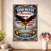 Custom Name 250th Anniversary God Bless America Eagle 1776–2026 Patriotic Metal Sign HA75 920840