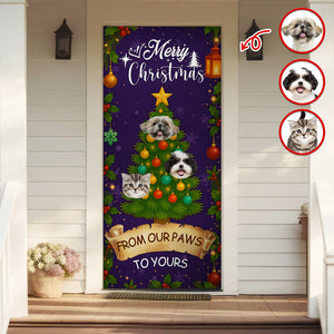 Custom Pet Photo Welcome Door Cover Christmas Gift For Dog And Cat Lovers CH07 899422