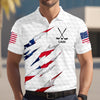Personalized Golf Ball Pattern America Flag Polo Shirt Gift For Golfer, Golf Lovers HA75 898678