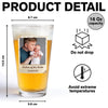 Custom Photo Father Of The Bride Beer Glass, Personalized Wedding Gift For Dad LM32 899983