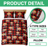 Custom Photo Name Dog Cat Christmas Pattern Quilt Bedding Set LM32 897235