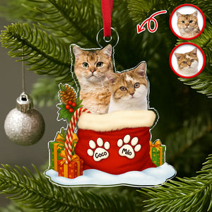 Custom Pet Photo Acrylic Ornament Christmas Gifts For Dog And Cat Lovers CH07 899434