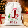 Custom Name Initial Letter Christmas Sacks, Christmas Holiday Gift Bag TH10 171435