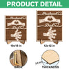 Custom Names Fist Bump Husband, Dad 2-Layered Wooden Plaque With Stand Gift For Dad, Husband HA75 921036