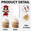 Topper personalizados para cupcakes con caras divertidas – Promoción 2025 – Decoración de graduación HA75 892156