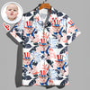 Custom Photo USA 4th of July Tropical Hawaii Shirt LM32 899711