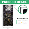 Personalized Welcome, Foolish Mortals Gothic Skeleton Family Halloween Door Cover CH07 180202