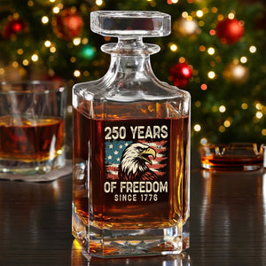 250 Years Of Freedom Since 1776 USA Bald Eagle America Flag Decanter HA75 897374