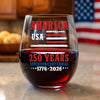 America 250 Years Semiquincentennial Wine Glass TH10 894673