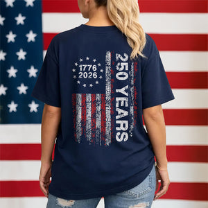America 250th Birthday US Flag 250 Years We The People Back Side Dark Shirt HA75 897382