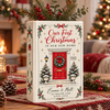 Our First Christmas In Our New Home Book Vase, Custom Couple Name & Address Ceramic Vase, First Home Christmas Gift CH07 181170