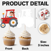 Custom Photo Kid Riding Tractor Decoration Cupcake Toppers HA75 892116
