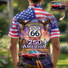 Custom Car Photo Celebrate 100 Years of Road Route 66 and America 250th Anniversary Polo Shirt CH07 910518