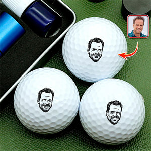 Custom Face Photo Golf Ball Stamp Box, Golf Club Gift, Golf Lovers Gift TH10 896937