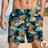 Custom Dog Photo Tropical Vacation Aloha Beach Short HO82 902388