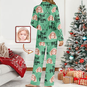 Custom Cute Photo Best Mom Ever Pajamas For Golf Loving LM32 895683