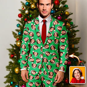 Custom Funny Face Photo Family Men's Suits, Christmas Gift For Dad, Mom, Kids HO82 900236