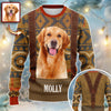 Custom Dog Photo Frozen Christmas Ugly Sweater For Dog Lovers CH07 899954