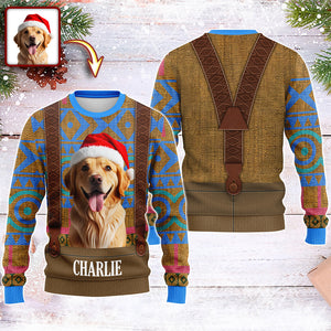 Custom Dog Photo Frozen Christmas Ugly Sweater For Dog Lovers CH07 899954
