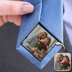 Custom Couple Photo Tie Patch For Men Gift For Him, Wedding Gift HA75 897896