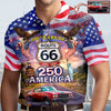 Custom Car Photo Celebrate 100 Years of Road Route 66 and America 250th Anniversary Polo Shirt CH07 910518