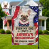 Custom Photo Even My Dogs Love America's 250th Anniversary Garden Flag HA75 921160