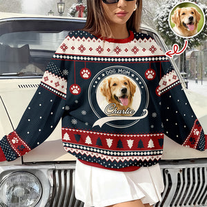 Custom Dog Mom/ Dog Dad Christmas Ugly Sweater For Dog Lover TH10 896221