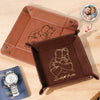 Custom Photo Personalized Leather Valet Tray for Dad Father's Day Gift HA75 921274