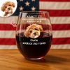 Custom Dog Photo America Would Be Boring Without Me Wine Glass TH10 898669