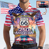Custom Car Photo Celebrate 100 Years of Road Route 66 and America 250th Anniversary Polo Shirt CH07 910518