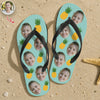 Custom Photo Tropical Summer Pattern Flip Flops - Personalized Beach Gift CH07 911604