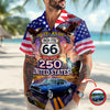 Celebrate 100 Years of Road Route 66 and America 250th Anniversary Custom Car Photo Hawaiian Shirt CH07 910378