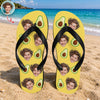 Custom Photo Tropical Summer Pattern Flip Flops - Personalized Beach Gift CH07 911604